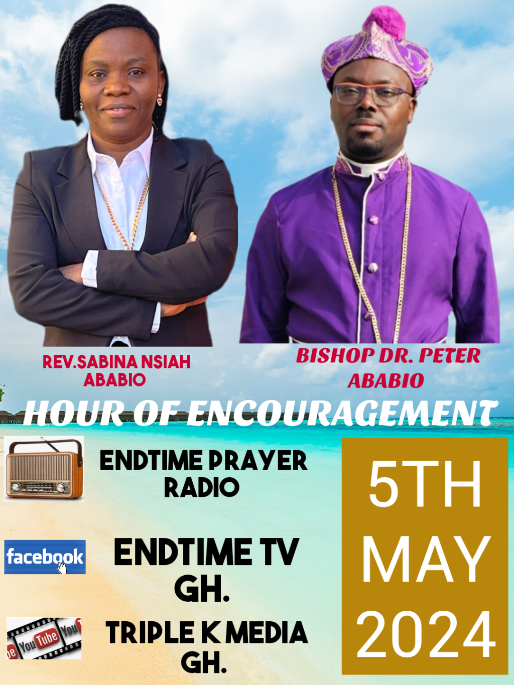 ON ENDTIME TV WHEN REV SABINA NSIAH ABABIO, THE HOSTER OF HOUR OF ENCOURAGEMENT  ON FACEBOOK BISHOP DR. PETER ABABIO SAID SOMETHING ON THE PROGRAMME